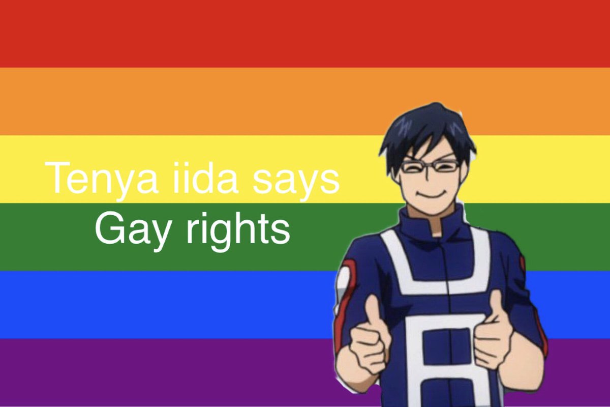 Tenya iida says gay rightspic.twitter.com/n2B8qSPx8y. 