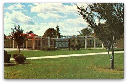 Yamasaki’s design wasn’t ideal for Michigan’s climate, and a new school was eventually built nearby. The buildings of the original campus are now occupied by a senior center and various city offices, but the covered walkways and exposed structure have been torn down.