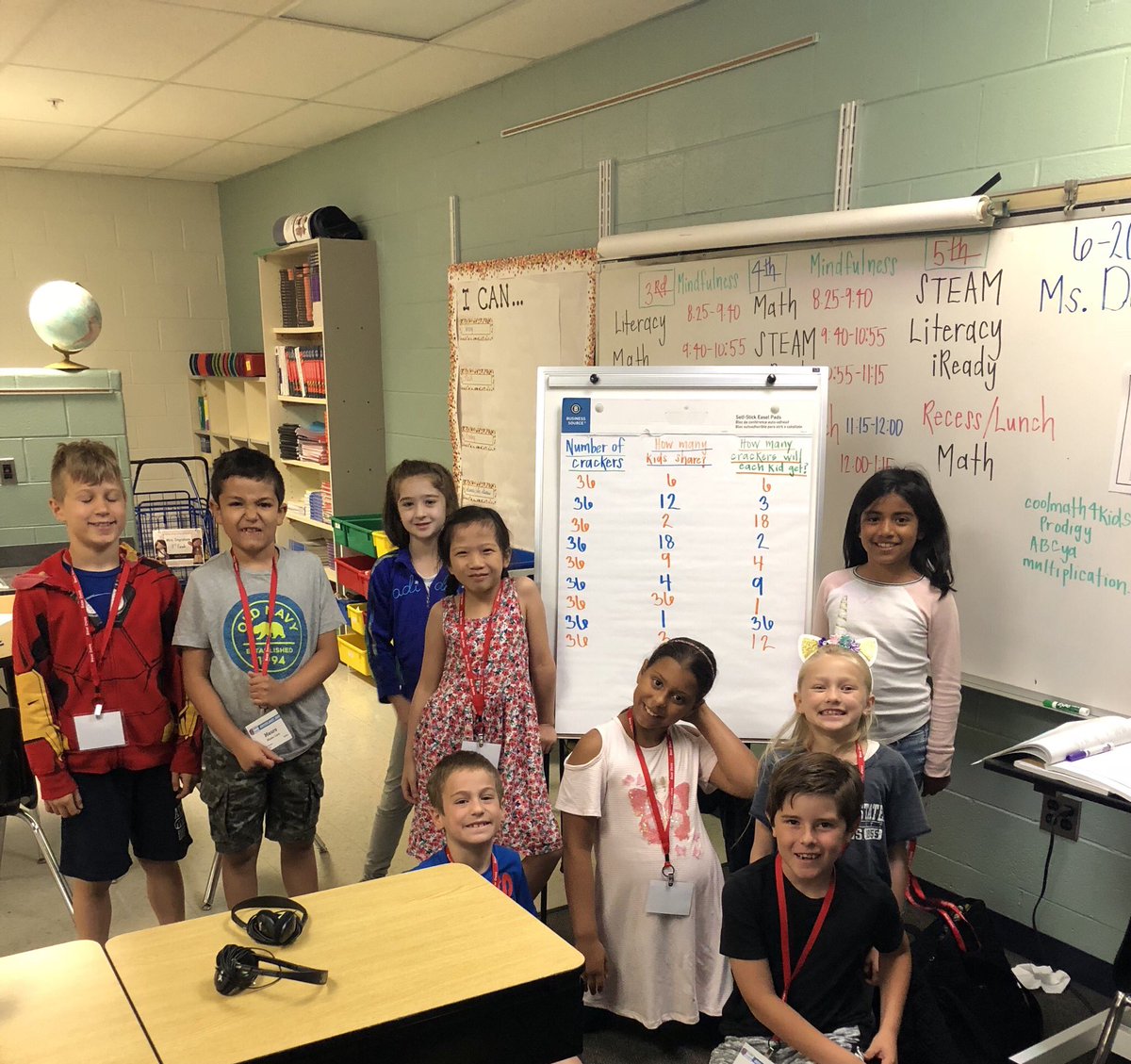 dospil_jillian's tweet photo. Today in math, third graders came up with a variety of strategies to equally distribute 36 “crackers” to students. #rcssa2019 #RCSPride https://t.co/M2quMdI47a