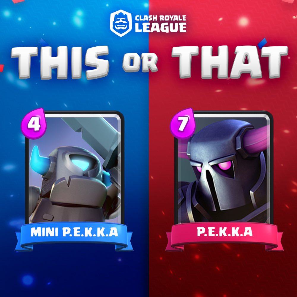Clash Royale Esports on X: This or That! Would you pick Mini Pekka? Or  Momma Pekka? 🤔 Decide Now! CRLWest CRL ClashRoyale OGN  t.com9KKvme0Mm  X