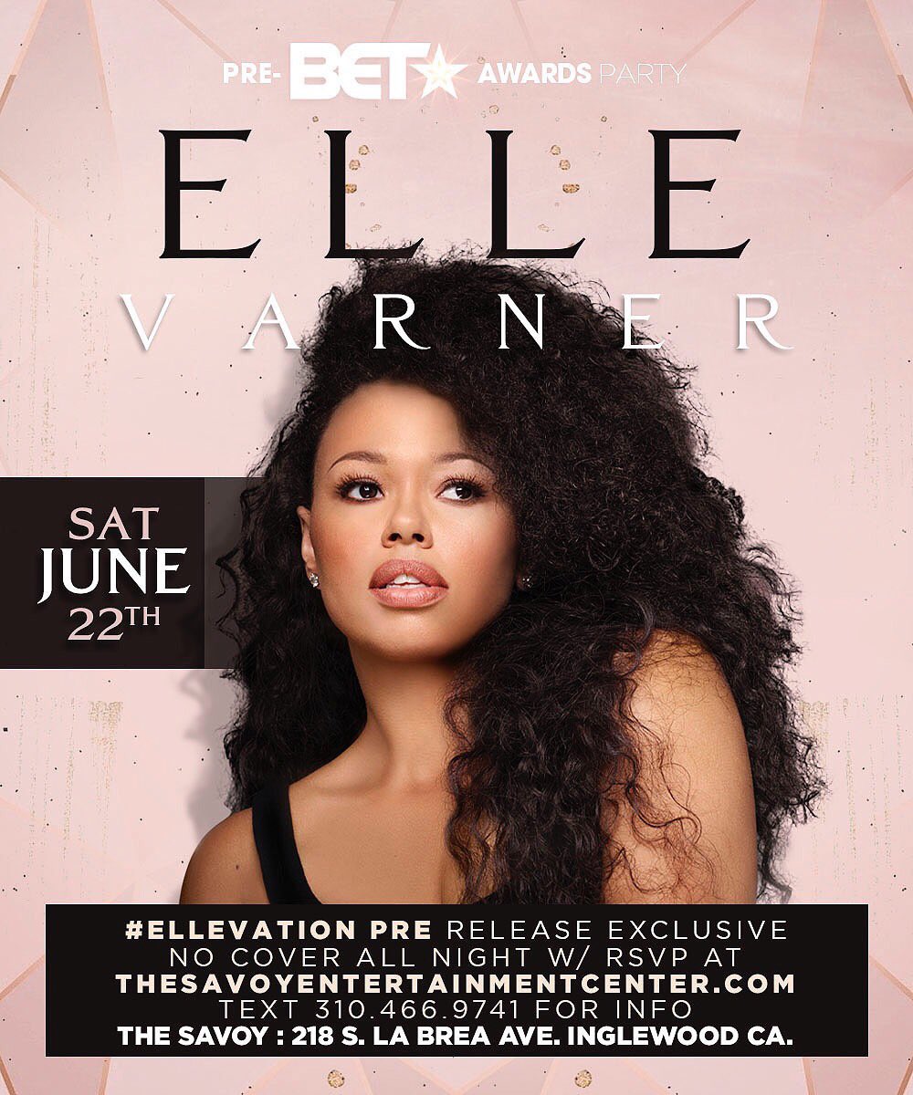 ellevarner's tweet image. Gonna perform and celebrate #Ellevation in my home town!! LA pull up 🎤🥂💕 @Savoyinglewood #Saturday #BETWeekend