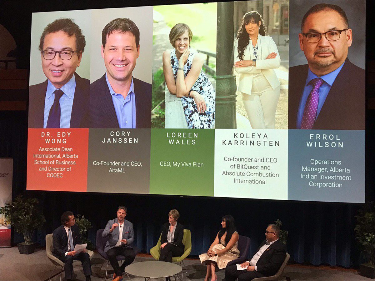 Koleyayyc's tweet photo. I was honoured to speak today at @EdmontonGlobalโs event on innovation and adoption! What an incredible group of people to speak along side, all champions of tech innovation in our province! @CoryJanssen @Blockchain_ABC @absoluteburner @FlyEIA https://t.co/ESD35urV7p