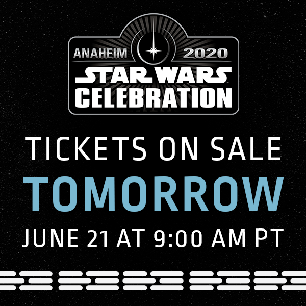 SW_Celebration's tweet photo. Ready are you? Big day tomorrow is! Tickets for Star Wars Celebration Anaheim go on sale at 9:00 AM PT. Make sure you check out all of the tickets details and prices at https://t.co/ItbvSzA5sC #StarWarsCelebration #StarWars https://t.co/oupgLmMN9U