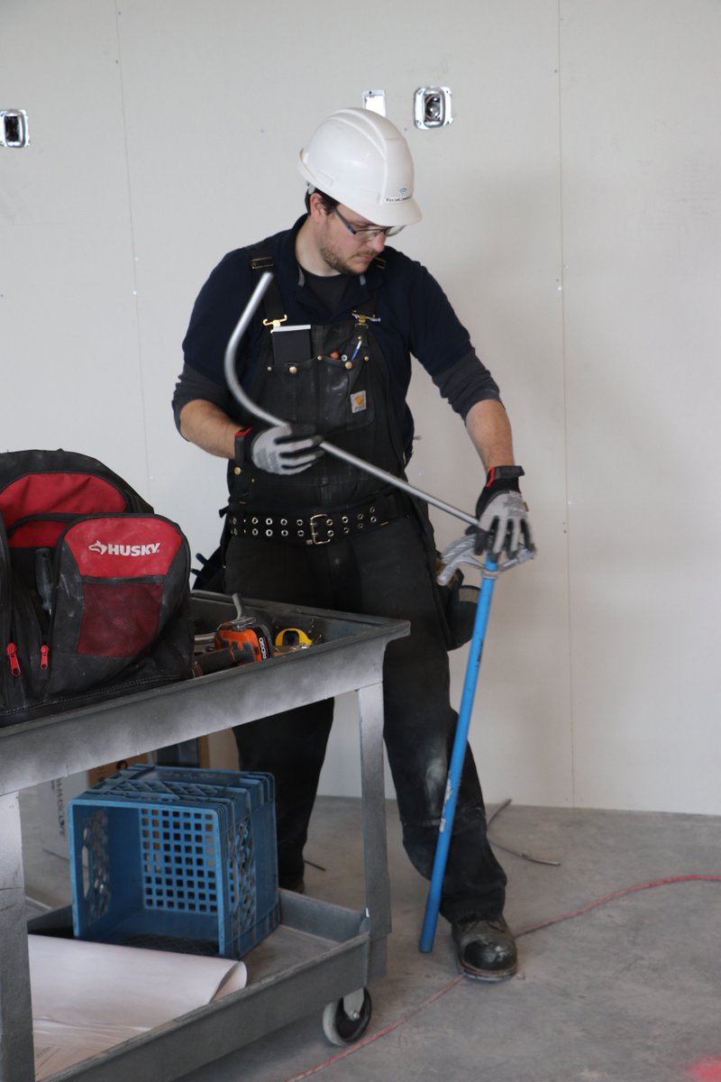 techconnectcorp's tweet image. Development of our new location is in progress! Our crews are working hard to install drywall, wiring, and hvac piping in our new Operations Control Centre!