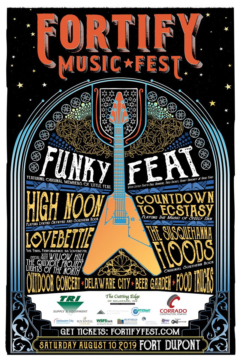 Get your Fortify Fest tickets this weekend, June 22 or 23rd and be entered to win a LIMITED EDITION official Fortify Fest poster signed by the members of Funky Feat! 
👉 FortifyFest.com  #Delaware #netde #fortifyfest