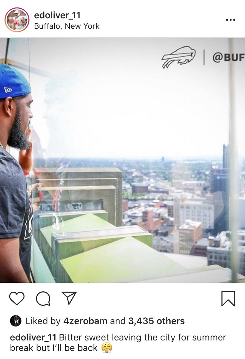 Looks like Ed Oliver is already loving Buffalo. #Bills
