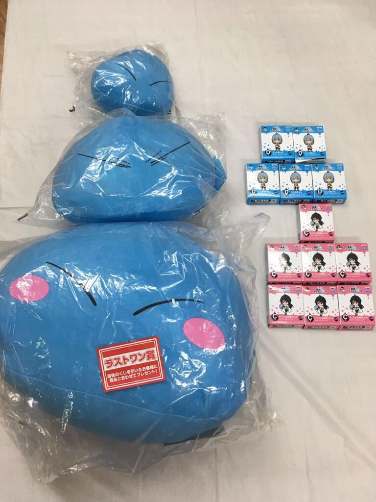 ✨プレゼント企画🎁

転生したらスライムだった件
A賞B賞C賞D賞 ラストワン書 全15種まとめ リムル様ぬいぐるみ フルコンプセット

【応募方法】
フォロー
リツイート
【当選者数】
１名
【参加締切日】
6月23日まで
今回も沢山のご参加お待ちしてます⭐️