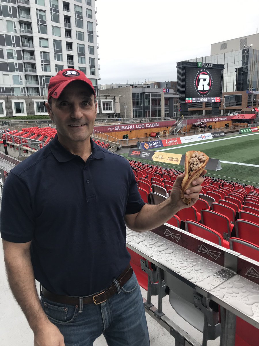 YallaYallaBkry's tweet photo. Make sure to come by and see us at the @REDBLACKS home opener tonight!! Special cheese bread shawarma sandwiches for the # 1 fans in the @CFL 🔴⚫️🏈 @TD_Place https://t.co/oziECZcQKu
