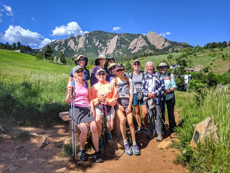 BoulderRamblers's tweet photo. Stunning wildflowers on today's NIST/Kohler Mesa Hike. Our all-woman group of happy Ramblers had a great time finding flowers and talking about personal resilience! #Lifeat3mph @walk2connect https://t.co/6KQVrcKvsI