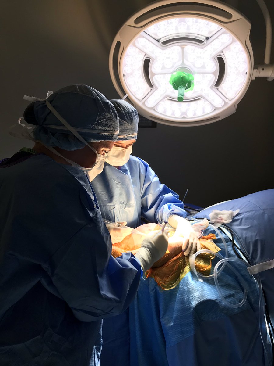 Today, I got to operate with two awesome clinician-scientists. Thanks to Dr. Liane Miller for trusting us with arthroscopy and our surgical procedure and to @bethlemmon for being patient with my suturing! Learning from and working with these two women has been amazing 💙💙