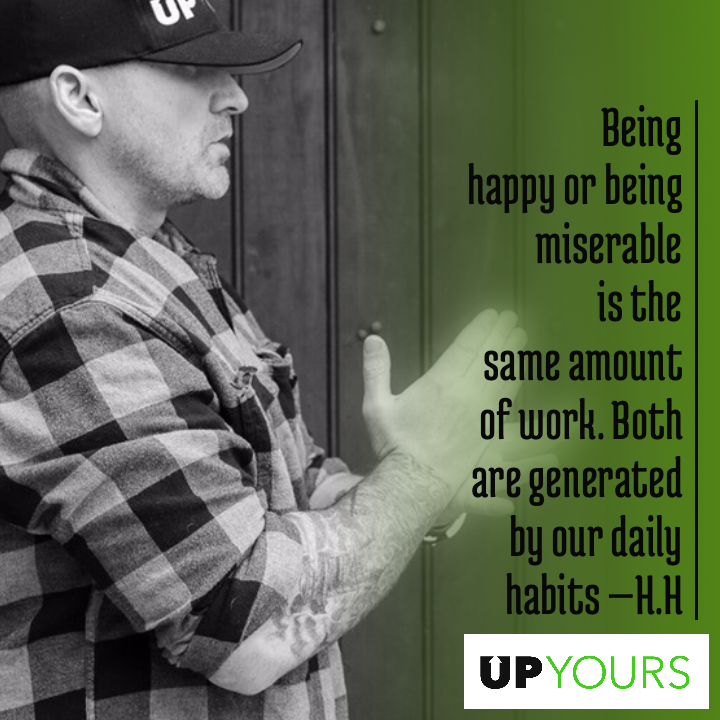 HalHughes13's tweet photo. It wasn’t a mystery why I was miserable 3 years ago. I was putting in the work required to be miserable. Inactivity, poor diet, abusing substances, hours of CNN, and isolating myself. It’s the habits that kept me sick.  New habits = new life.  What are your habits creating? https://t.co/h1idzCq7gN
