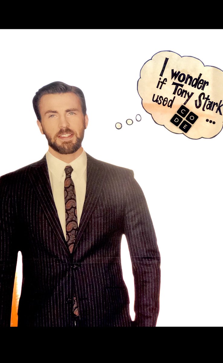 Wonder_star9's tweet photo. Does @ChrisEvans wonder if @RobertDowneyJr can code like Tony Stark? π€ @codeorg @TeachCode @PBCtrailblazers @pbcsd #teachCode #codingisasuperpower @BillieDollins https://t.co/lT8jHpDe71
