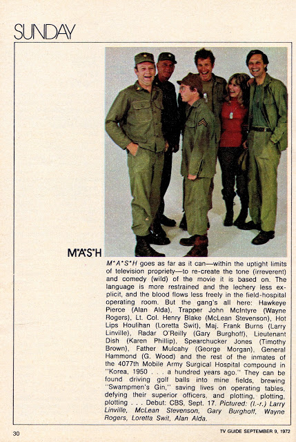DrPopCultureUSA's tweet photo. MASH Preview in TV Guide (1972)
#mash @Loretta_Swit @alanalda @MASH4077Cast #PopCulture https://t.co/eEO2oM72rJ