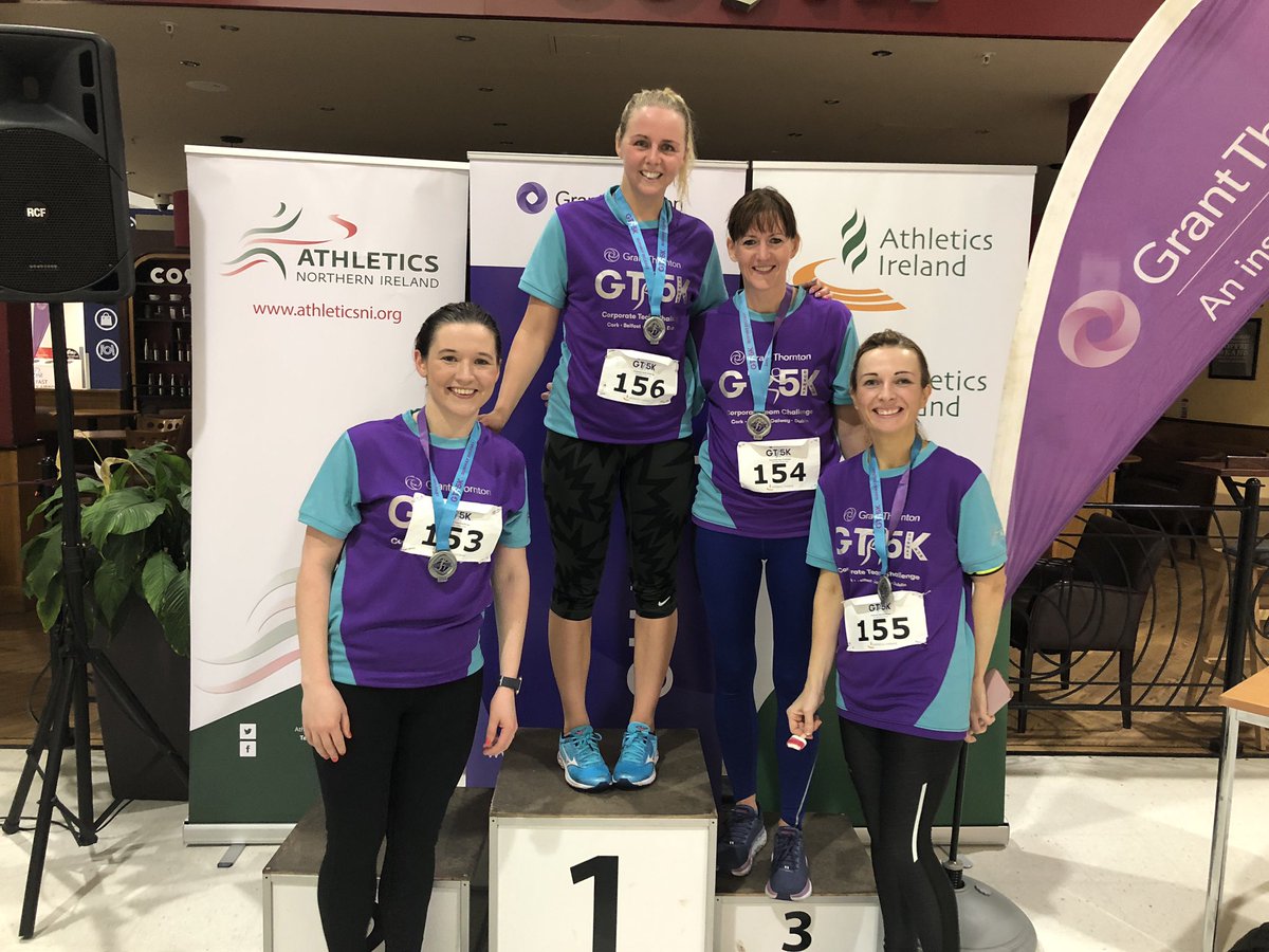 We did it!!! 👊🏻🏃‍♀️👏 <a href="/DanskeBank_UK/">Danske Bank</a> First place in the team prize for the Danske ladies 💃<a href="/GrantThorntonNI/">Grant Thornton NI</a> ##GTrunwayrun #welldonegals <a href="/LillyMo31/">Amanda Mooney</a>