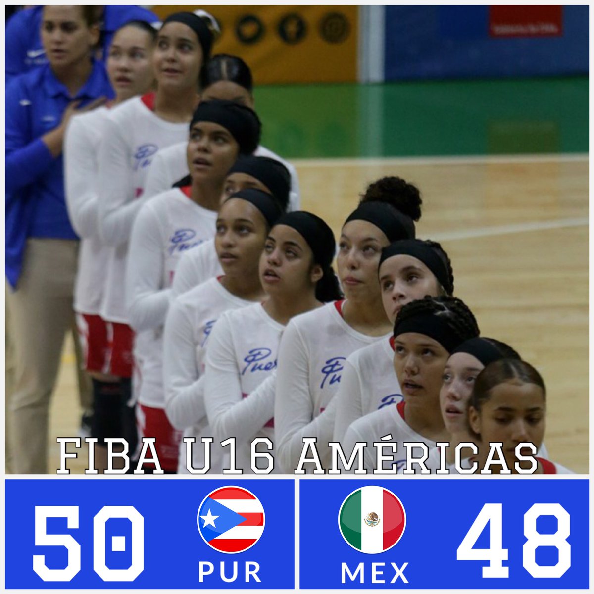 fbpur's tweet photo. La Selección Nacional Sub-16 acaba de ponchar su boleto a la Copa del Mundo FIBA Sub-17 tras superar a México 🇲🇽 en los cuartos de final del #FIBAU16Americas. ¡Somos mundialistas! 👏👏👏👏👏👏 https://t.co/AcgbDTqNnO