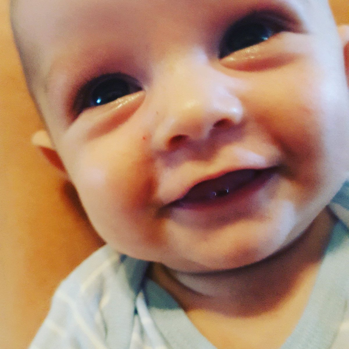 Huntingtec's tweet image. Well the newest member of the family is starting to smile a little more. I need to get him some more Cowboys clothes.