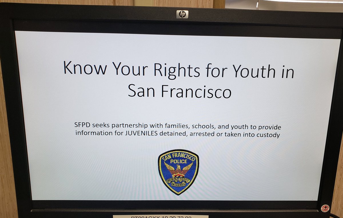 SFPDCares's tweet photo. Happening  now the first day of the #SFPD summer Youth Community Police Academy.  A six week program. Today class  is call "Know Your Rights" taught by A/Capt. Williams.
#YouthEngagement @opps4allsf https://t.co/7ba8HCuVnB