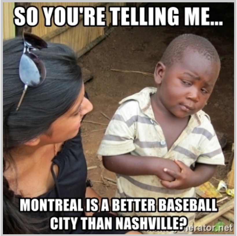 MLBNashville's tweet photo. Nashville > Montreal @RaysBaseball #MLBNashville https://t.co/itTpMbVpsQ