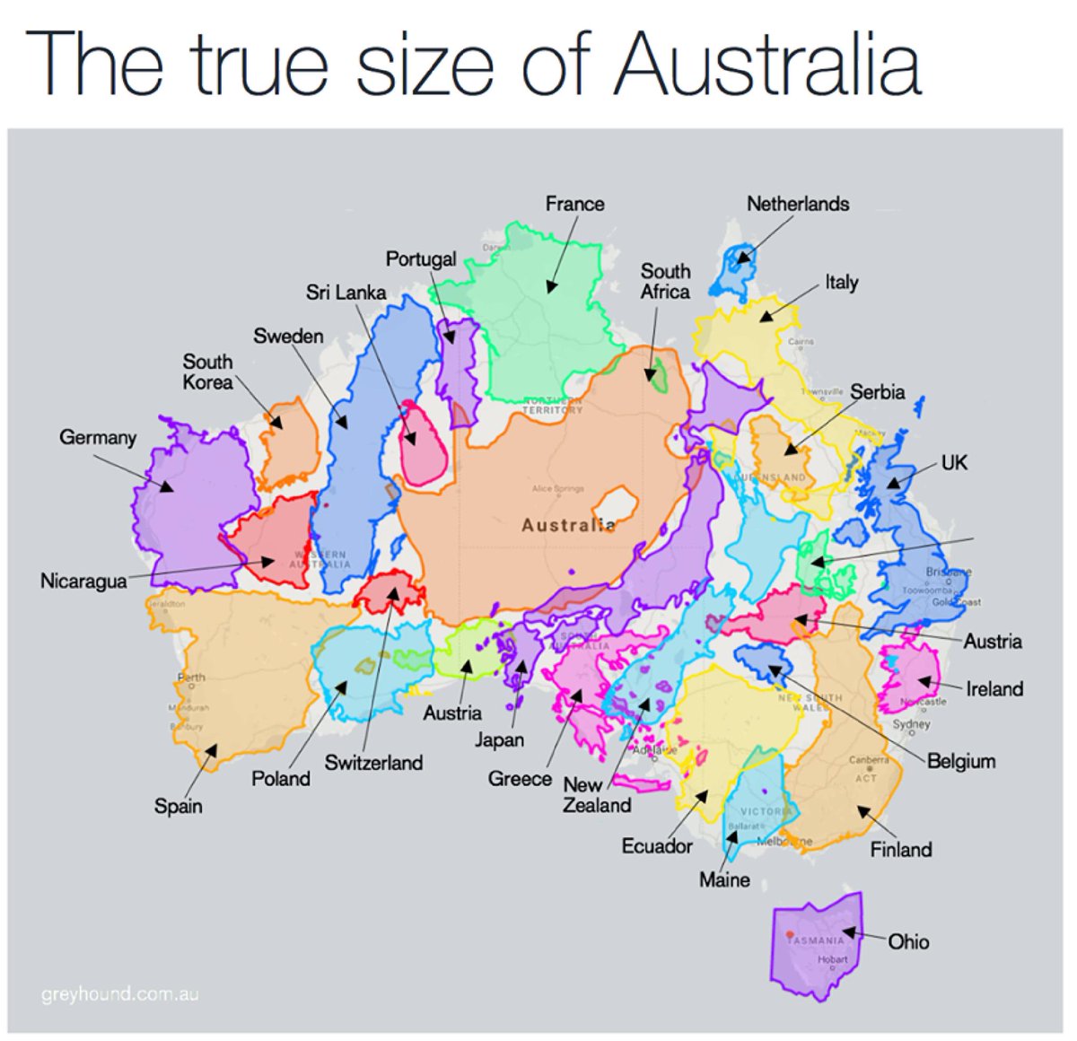 Wow!  Here's a great reminder of how big Australia really is!...  Many miles to explore and destinations to discover!