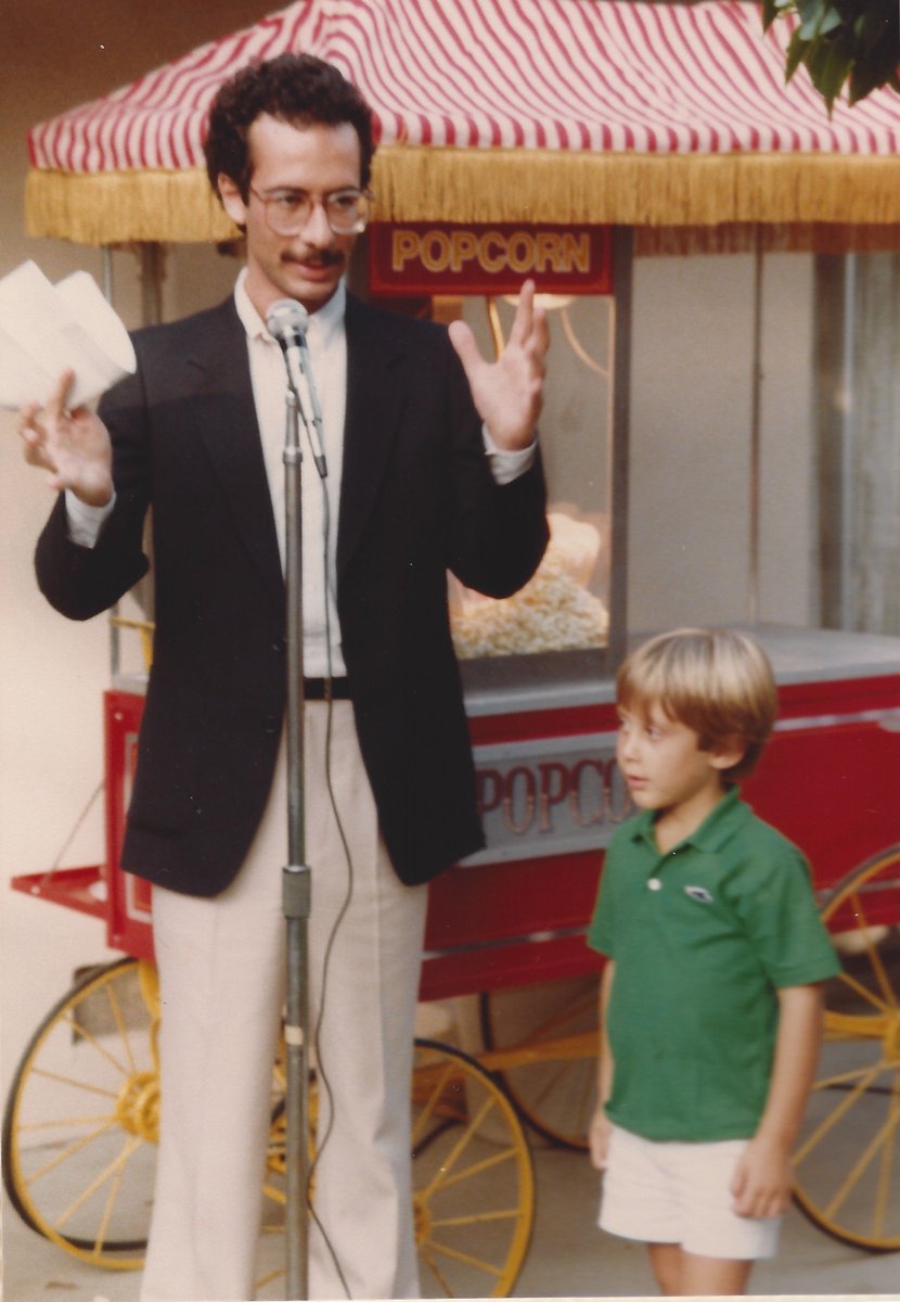 BobWeide's tweet image. It seems like this photo was taken only a few years ago. It is me, at the age of 24, giving a speech at my Dad&apos;s 60th birthday party. Today was my 60th birthday. (The kid in the photo, my nephew, is now 41.) #UnstuckInTime