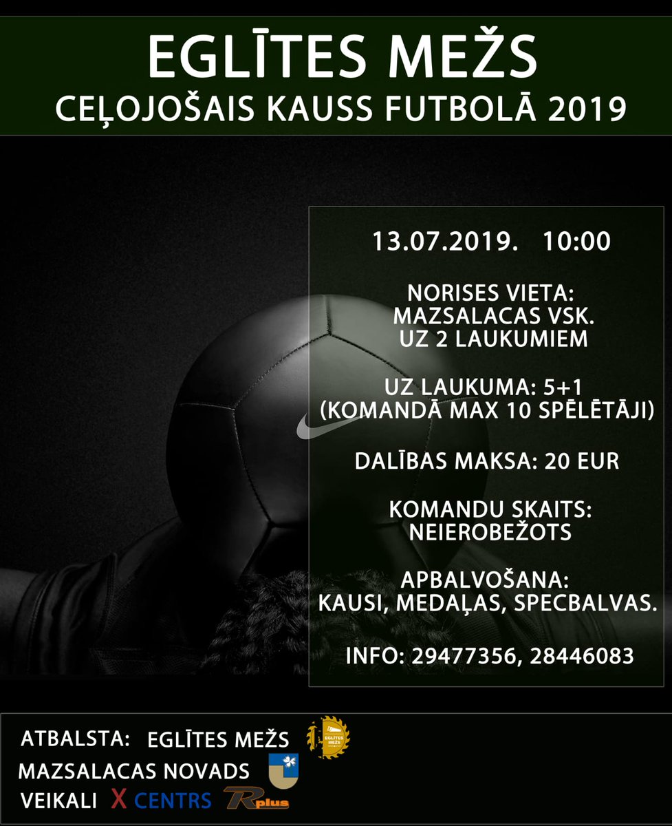 Gadskārtējais "Eglītes Meža" kauss futbolā 13.07.2019!