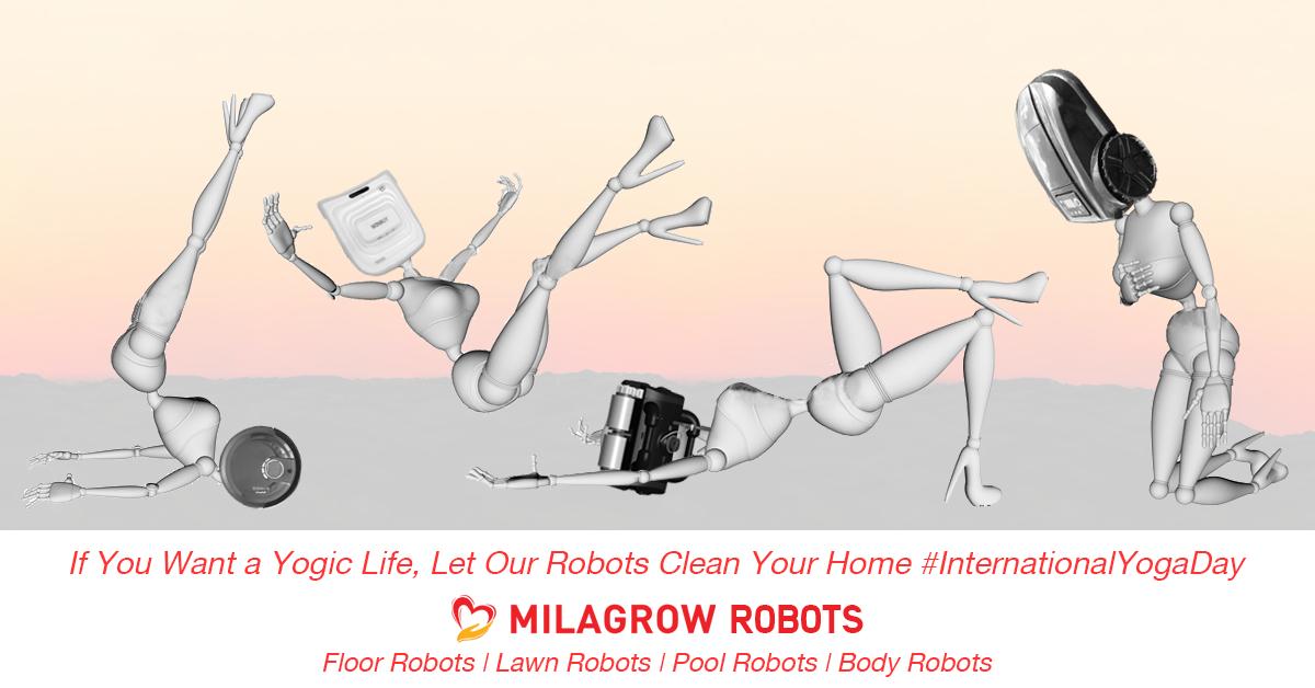 MilagrowRobots's tweet image. If you want a yogic life, Let our robots clean your home #InternationalYogaDay
#MilagrowRobots #FloorRobots #Robovacs #CleaningRobots #RoboticVacuumCleaner #VacuumCleaner #FloorCleaner #FloorCleaningMachine zurl.co/brLAW