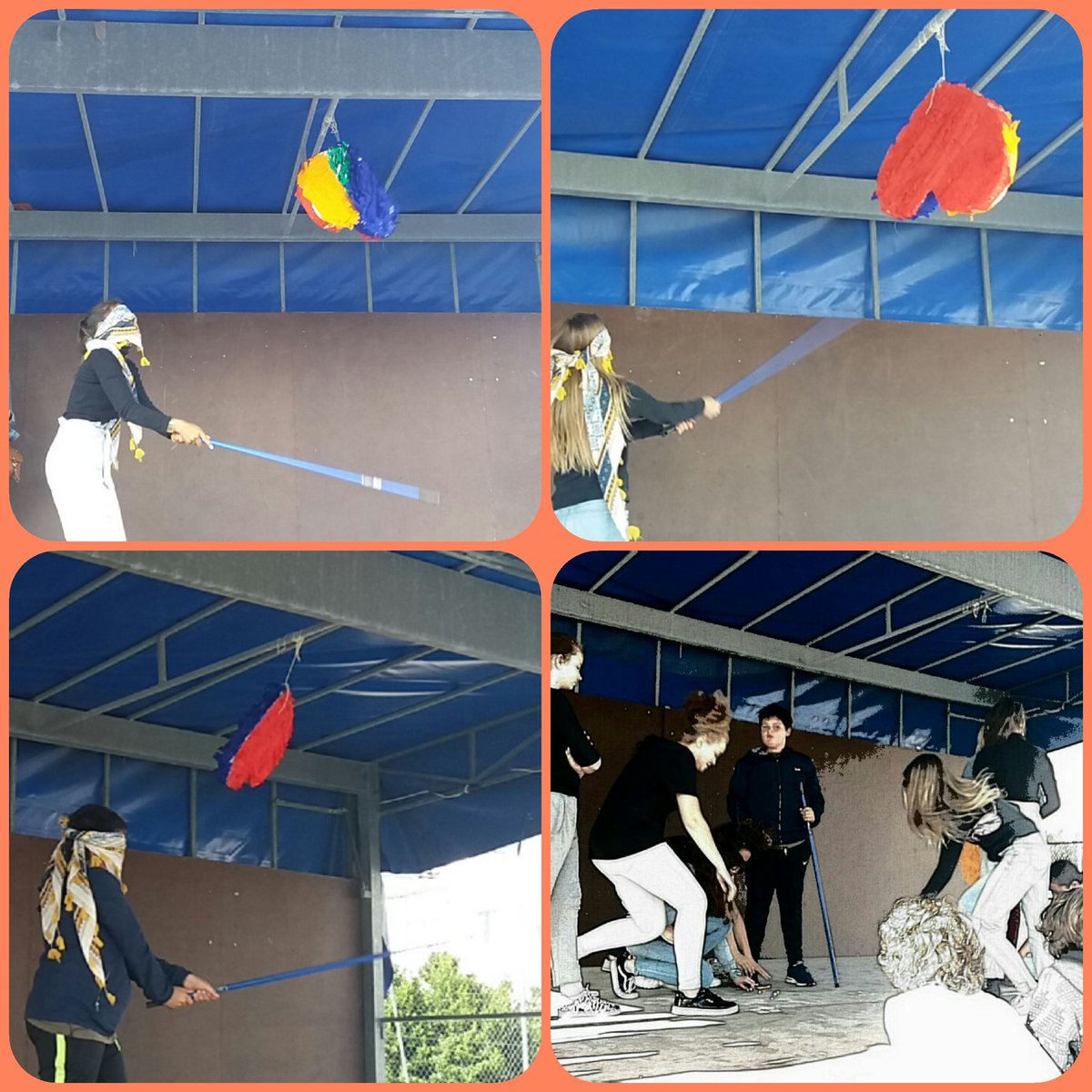 cdibegervil's tweet photo. Hier en cour d'espagnol : la chanson de la pinata...et la récompense finale ! #collegebegervil #ilsenpassedeschosesdansunpetitcollege https://t.co/0hwfJn5HPP