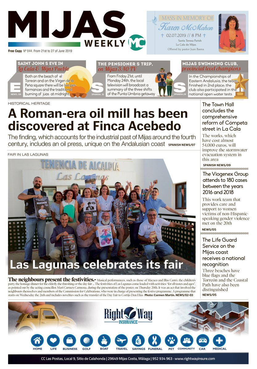 MijasSemanal's tweet photo. Portada #MijasSemanal | 📆 Friday 21.06.2019

🗞As every Friday, #Mijas Semanal arrives with all the news of your municipality. 

🇪🇸https://t.co/jQk7uP2Gdq
🇬🇧 https://t.co/tUCI65mlQE https://t.co/mupZo3Pk5S