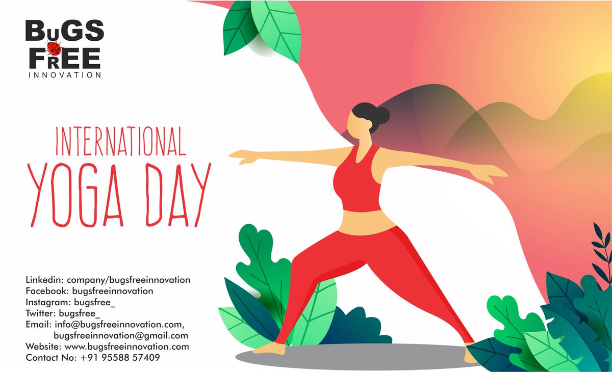 bugsfree_'s tweet photo. International Yoga Day @bugsfree_  #graphicdesign #webdesign #mobileappdesign #socialmediamarketing #internationalyogaday2019 #bugsfreeinnovation #vadodara #baroda https://t.co/lSnn744e7B