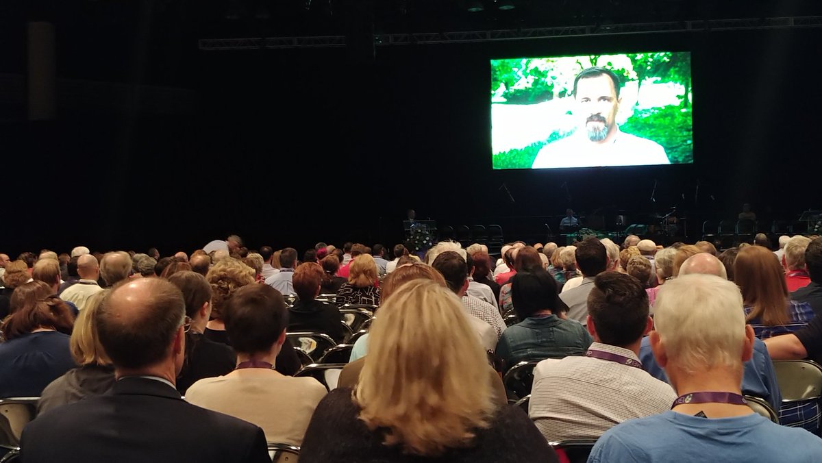 BrianKaylor's tweet image. Was excited when I saw @RShaneMcNary on #cbfassembly program. But then disappointed he's just on video. Also, kind of creepy that he's like big brother.