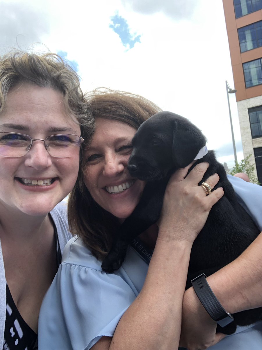 SebrenaSays's tweet photo. Enjoyed a few minutes of puppy therapy today with @MktgCoolStuff https://t.co/71yugzAIV6