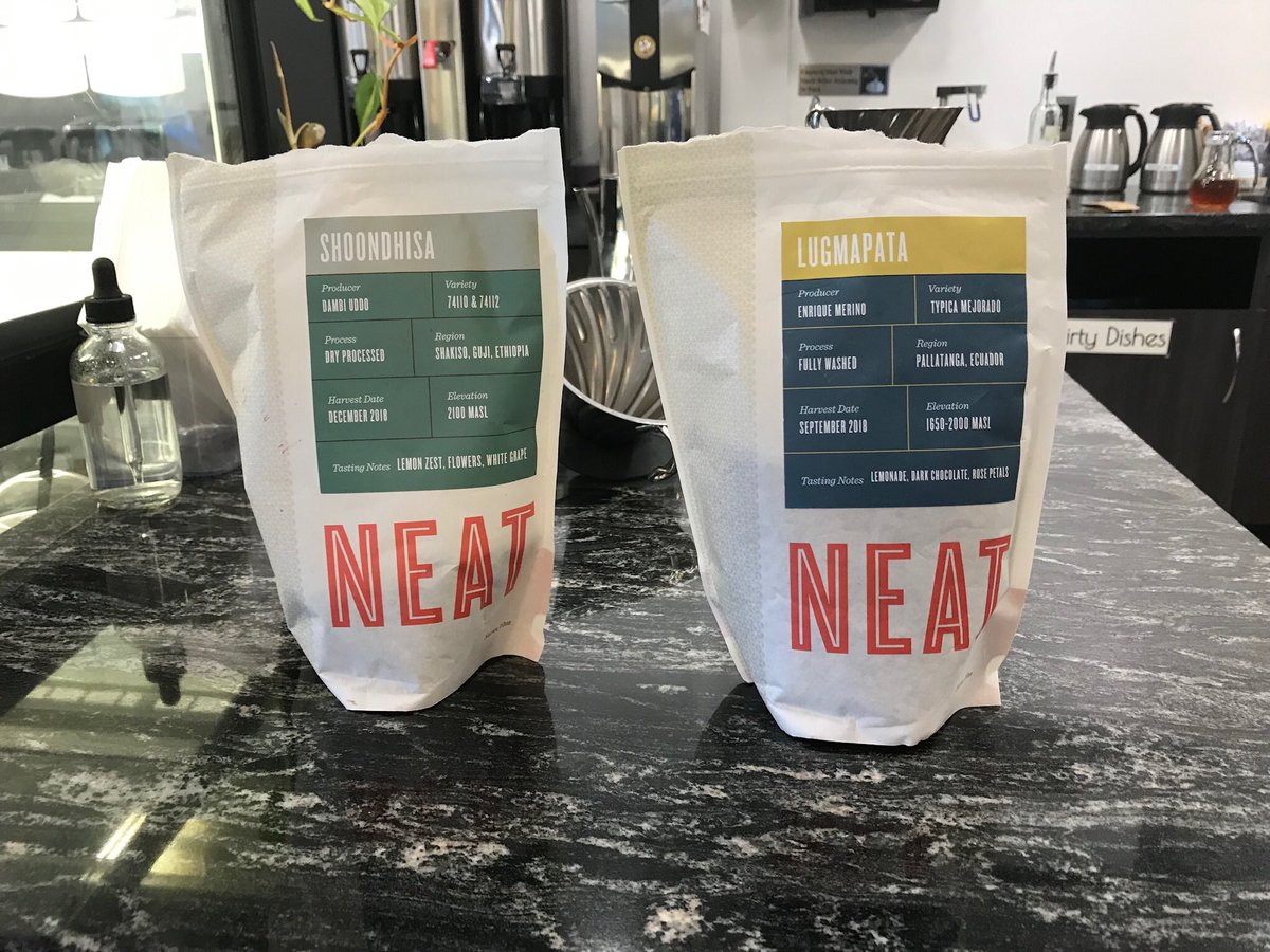 Erwin Chuk (@erwinchuk) on Twitter photo Hey-O! New guest roaster at Stacks Espresso Bar is NEAT Coffee! Ethiopia Shoondhisa so good, eager to drink the Ecuador from Enrique Merino. <a href="/StacksEspresso/">Stacks Espresso Bar</a> <a href="/NEATcoffeeco/">NEAT Coffee</a> #specialtycoffee #newtonma #newtonhighlands #bostoncoffee #boston #stacksespressobar #coffeebag #neatcoffee Hey-O! New guest roaster at Stacks Espresso Bar is NEAT Coffee! Ethiopia Shoondhisa so good, eager to drink the Ecuador from Enrique Merino. <a href="/StacksEspresso/">Stacks Espresso Bar</a> <a href="/NEATcoffeeco/">NEAT Coffee</a> #specialtycoffee #newtonma #newtonhighlands #bostoncoffee #boston #stacksespressobar #coffeebag #neatcoffee