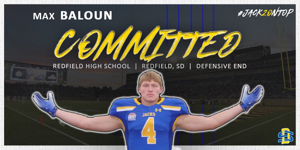 maxbaloun's tweet photo. Extremely excited and humbled to announce that I will be continuing my academic and athletic career at South Dakota State University! Very thankful to my family, friends, coaches, teammates, and community who have pushed me to be the best I can! 🐰💛💙#chaingang #Jack20nTop https://t.co/s0veT79Aik
