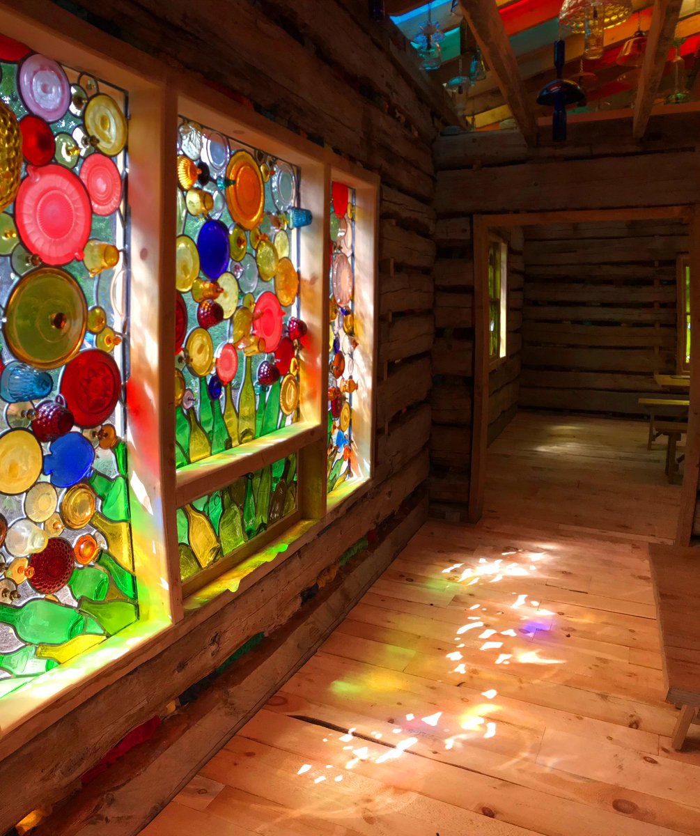 KarlUnnaschArt's tweet photo. In celebration of @Americans4Arts #PANYIR award, the new mobile-friendly Project Page for SLUMGULLION is now up on the #KarlUnnasch #Art website! Check it out at: https://t.co/Rg27LVBuRW #publicart #stainedglass #artglass #logcabin @Philbrook #philbrookgardens #Tulsa #Oklahoma https://t.co/y0by8A6B3o
