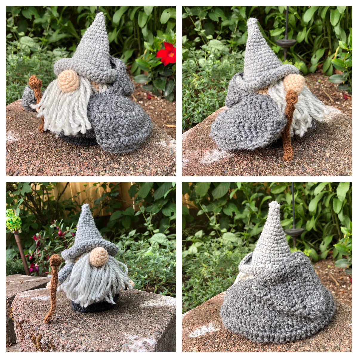 LuluRebel's tweet photo. A Wizard Gonk for my husband’s birthday gift. #hookedonpatterns #amigurumi #crochet #wizard #gonk #gandalfthegrey #lotr #wizardgonk #birthday https://t.co/d807vcbKnw