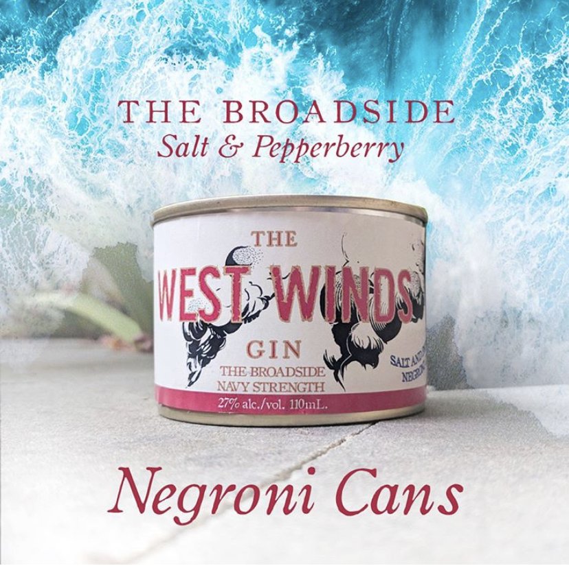 Next week we celebrate 100 years of the Negroni during Negroni Week (24th-30th June), so why not stock up on The Broadside Salt &amp; Pepperberry Negroni Cans? We have limited stock left, so jump online and get your rare can Negroni today. 👌

Shop now: thewestwindsgin.com/collections/gi…