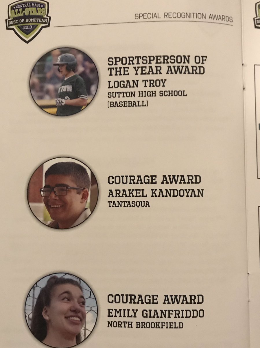 #bestofhometeam Courage Award Arakel Kandoyan! <a href="/TantyBooster/">Tantasqua Booster</a> <a href="/AD_TRHS/">Tantasqua Athletics</a> @Principal_TRHS <a href="/TantyClassof19/">Class of 2019</a>