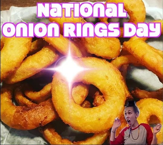 CountryHostFlag's tweet photo. Saturday the 22nd is National Onion Rings Day! Come on in and celebrate this National Day with the daily human ritual of, eating! Tell your server that you saw this advertisement and get 10%.... or actually, lets make it 20% off your entire bill. #OnionRings #Foodies #FlagLocal https://t.co/08XEg60EyC