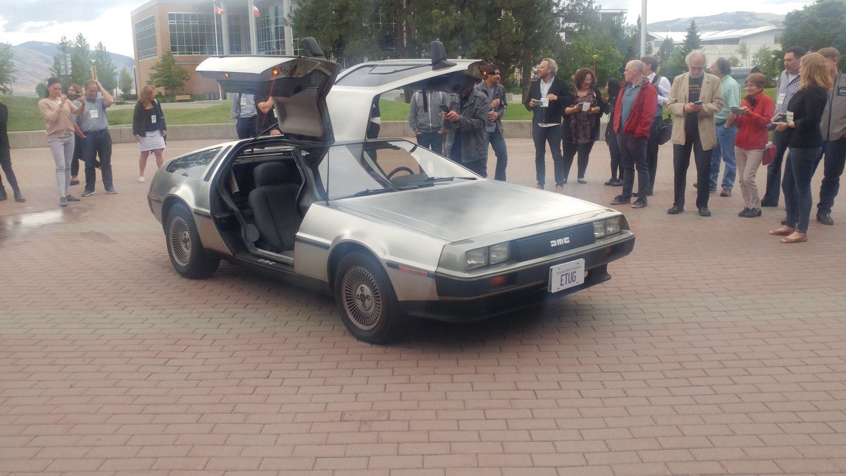 etug's tweet image. Yes, we did bring a DeLorean #etug