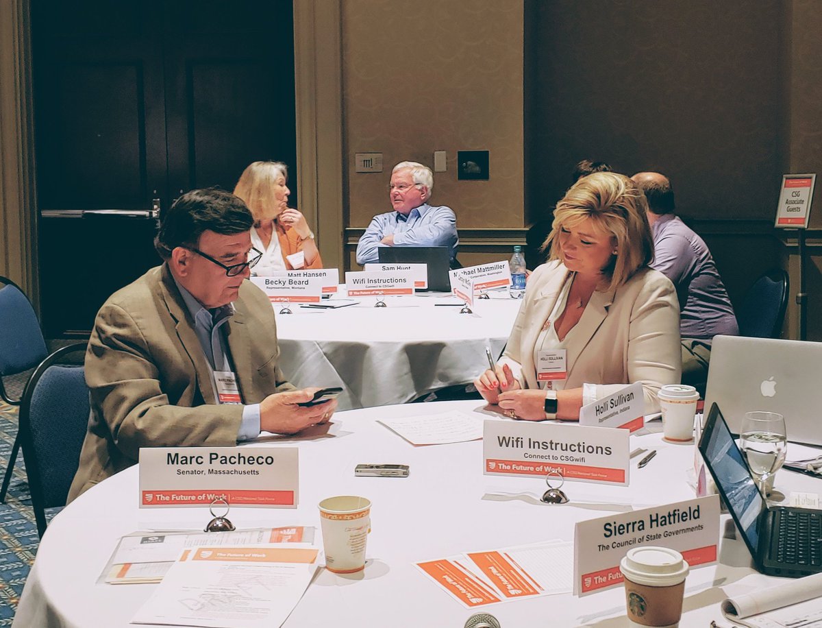 nburikhanov's tweet photo. Our #CSGFutureofWork Smart Government Subcommittee was hard at work today exploring the challenges &amp; opportunities of the modern public sector! @CSGovts @RepSullivanHD78 @MarcRPacheco https://t.co/1umLzxat0V