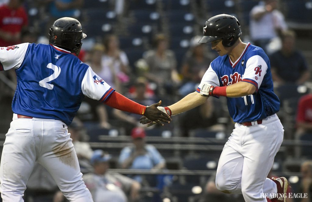 jdreyphoto's tweet photo. Reading Fightin Phils fall 12-6 to the Akron RubberDucks, to split the homestand 2-2. GALLERY: https://t.co/lvZnE1juN5 https://t.co/NkypDMrhgM