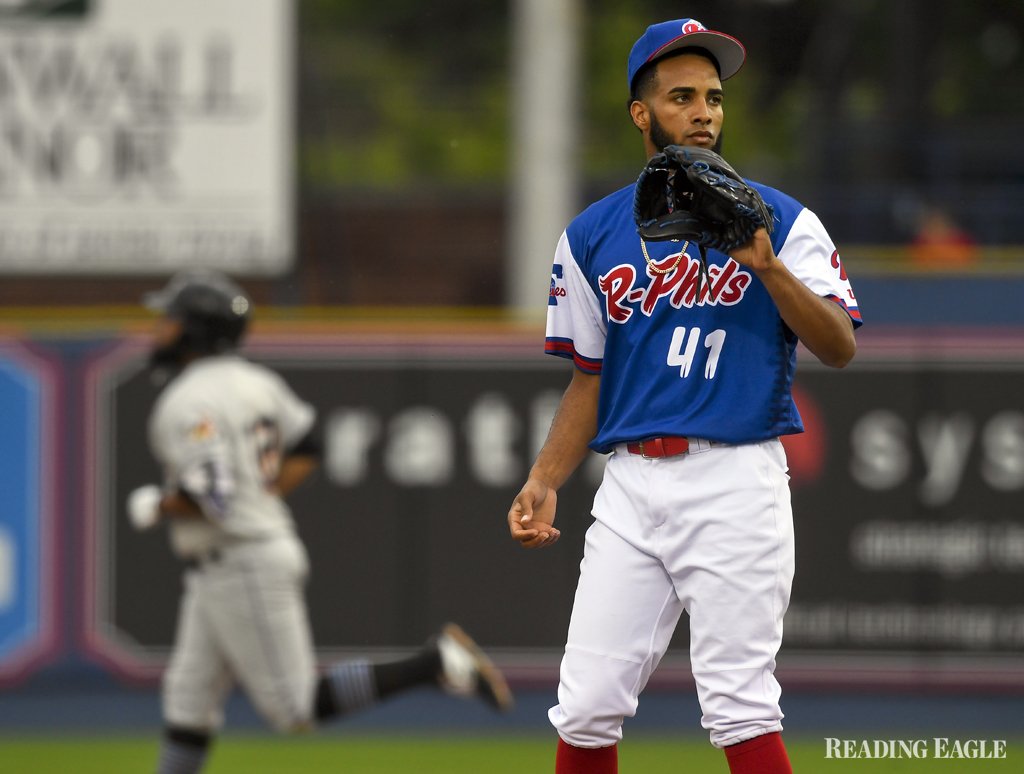 Reading Fightin Phils fall 12-6 to the Akron RubberDucks, to split the homestand 2-2. GALLERY: readingeagle.com/apps/pbcs.dll/…