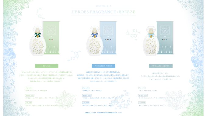 🌹フレグランス香りのご紹介🌹新たに瀬尾研究室の香りを加えた「HEROES FRAGRANCE:BREEZE」の受注が決定