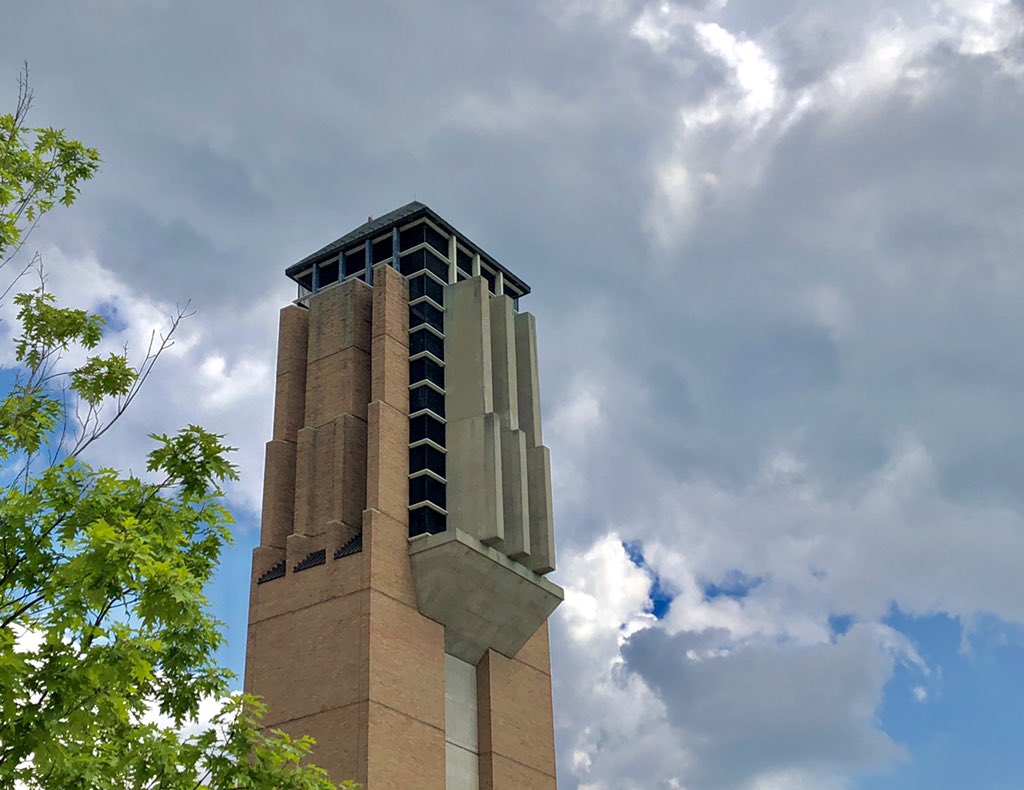 Charles W. Moore, Lurie Tower (1996) /// Moore’s career was bookended by the University of Michigan—he received his Bachelor’s degree there in 1947 and his final design, Lurie Tower, was built on North Campus almost 50 years later.
