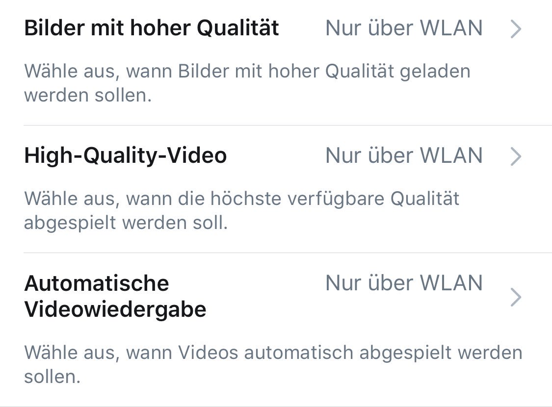 JWalkenbach's tweet photo. Kein Wunder, dass meine Volumen sich so schnell aufbraucht, wenn in der Twitter Timeline ein Video nach dem anderen sich automatisch abspielt; mal schauen wie viel die neuen Settings bringen. #twitter #daten #volumen #mobiledaten https://t.co/mwI5DUobZa