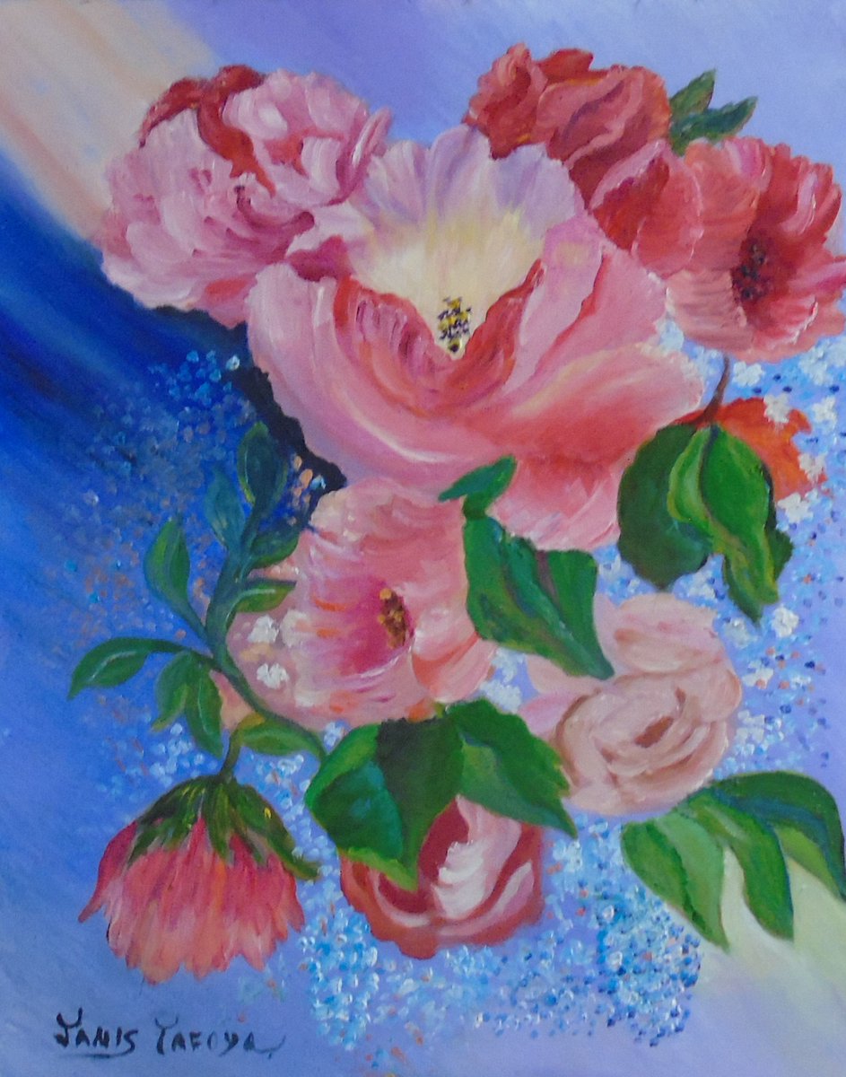 jassit5's tweet photo. https://t.co/jMmA5fF1vL #artbyJanisTafoya #flowers #Sunflowers #bouquet #Beecatcher #bouquet #original #top #marbles #tomatoes #Garden #Summer #Spring https://t.co/exxiXLVgaN