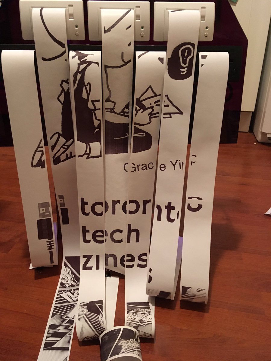 We’re hosting Toronto’s first Tech Zine Fair alongside <a href="/TheBitBazaar/">Bit Bazaar</a>, Saturday at <a href="/TOMediaArts/">TMAC</a>!

Find us by this receipt paper poster printer, which will cycle through work from our amazing artists like <a href="/eecks/">!</a>!!