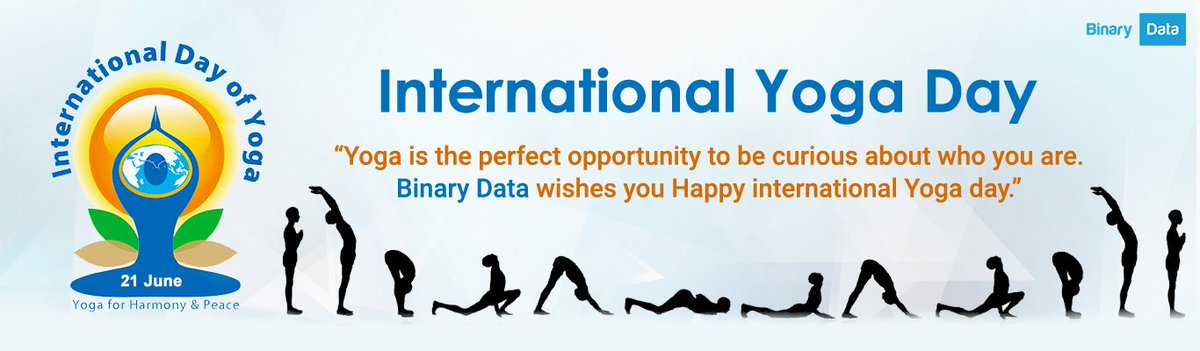 binarydataPL's tweet image. #Yoga calms the mind, awakens the soul and heals the body. #BinaryData wishes you #Happy #International #Yoga #Day.