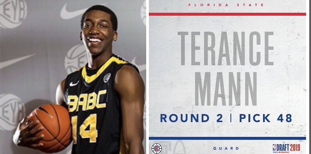 Congratulations to @thebabc alumni @terance_mann on getting drafted by the @LAClippers with the 48th pick #babcfamily #nbadraft2019 #floridastateseminoles #terancemann