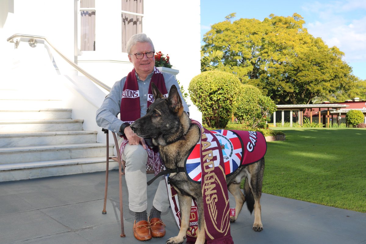 Governor of Queensland on Twitter "His Excellency and ViceRegal dog Gavel are ready for a big